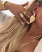 Aros Hoja Abanico Gold - Miniatura 1