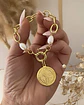 Pulsera Medalla San Benito Perlas Gold - Miniatura 1