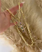 Collar Cruz Cristales Cadena mixta Gold - Miniatura 4