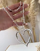 Collar XL Maxi Corazón Martillado Silver  - Miniatura 2