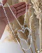 Collar XL Maxi Corazón Martillado Silver  - Miniatura 4