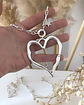 Collar XL Maxi Corazón Martillado Silver  - Miniatura 5