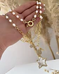 Collar XL Estrella Cuarzo Candado Perlas  - Miniatura 6