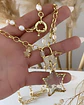 Collar XL Estrella Cuarzo Candado Perlas  - Miniatura 5