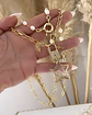Collar XL Estrella Cuarzo Candado Perlas  - Miniatura 2
