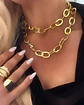 Collar XL Maxi Eslabones Martillados Gold  - Miniatura 3
