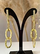 Aros Maxi Eslabones Martillados Gold - Miniatura 2