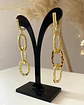 Aros Maxi Eslabones Martillados Gold - Miniatura 4