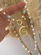 Collar Caracola Perlas y Piedra amazonita gold - Miniatura 2
