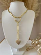 Collar Dúo Corazones eslabones mixtos gold - Miniatura 2