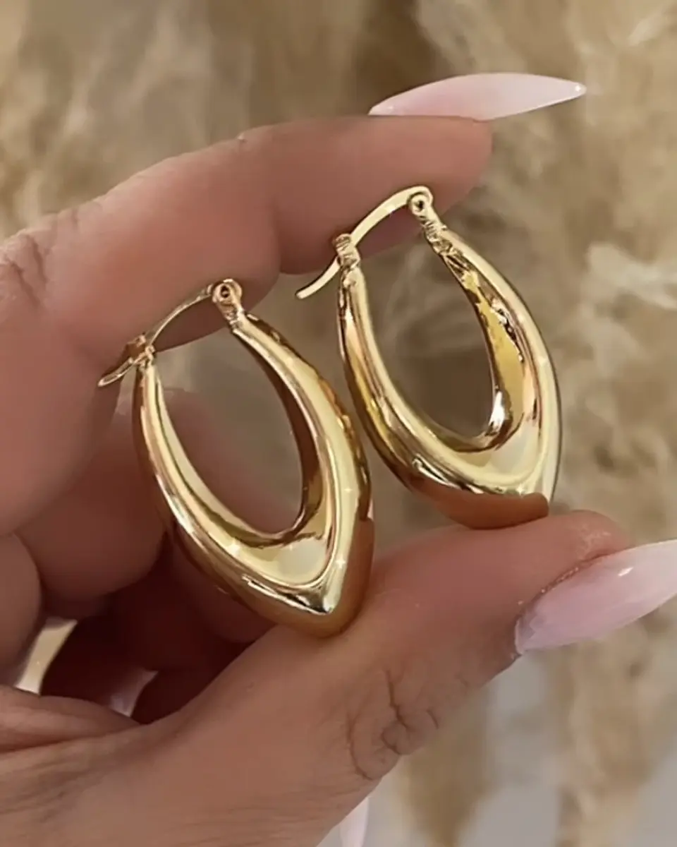 Aros Alargados Gold 2