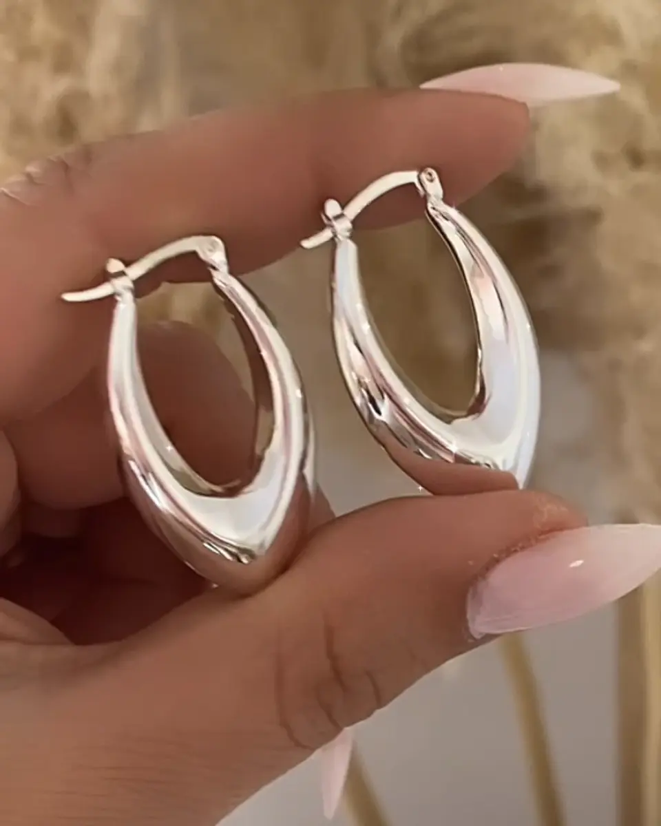 Aros Alargados Silver 3