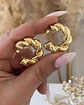 Aros Argolla Turbillon Gruesa Gold - Miniatura 2