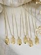 Cadenas Inicial Placa Circones Gold - Miniatura 1