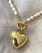 Collar Maxi Corazón Perlas de rio y balines gold - Miniatura 2
