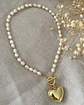 Collar Maxi Corazón Perlas de rio y balines gold - Miniatura 4