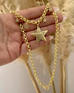 Collar Mix Estrellas eslabones rolo dobles gold - Miniatura 3