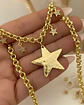 Collar Mix Estrellas eslabones rolo dobles gold - Miniatura 4