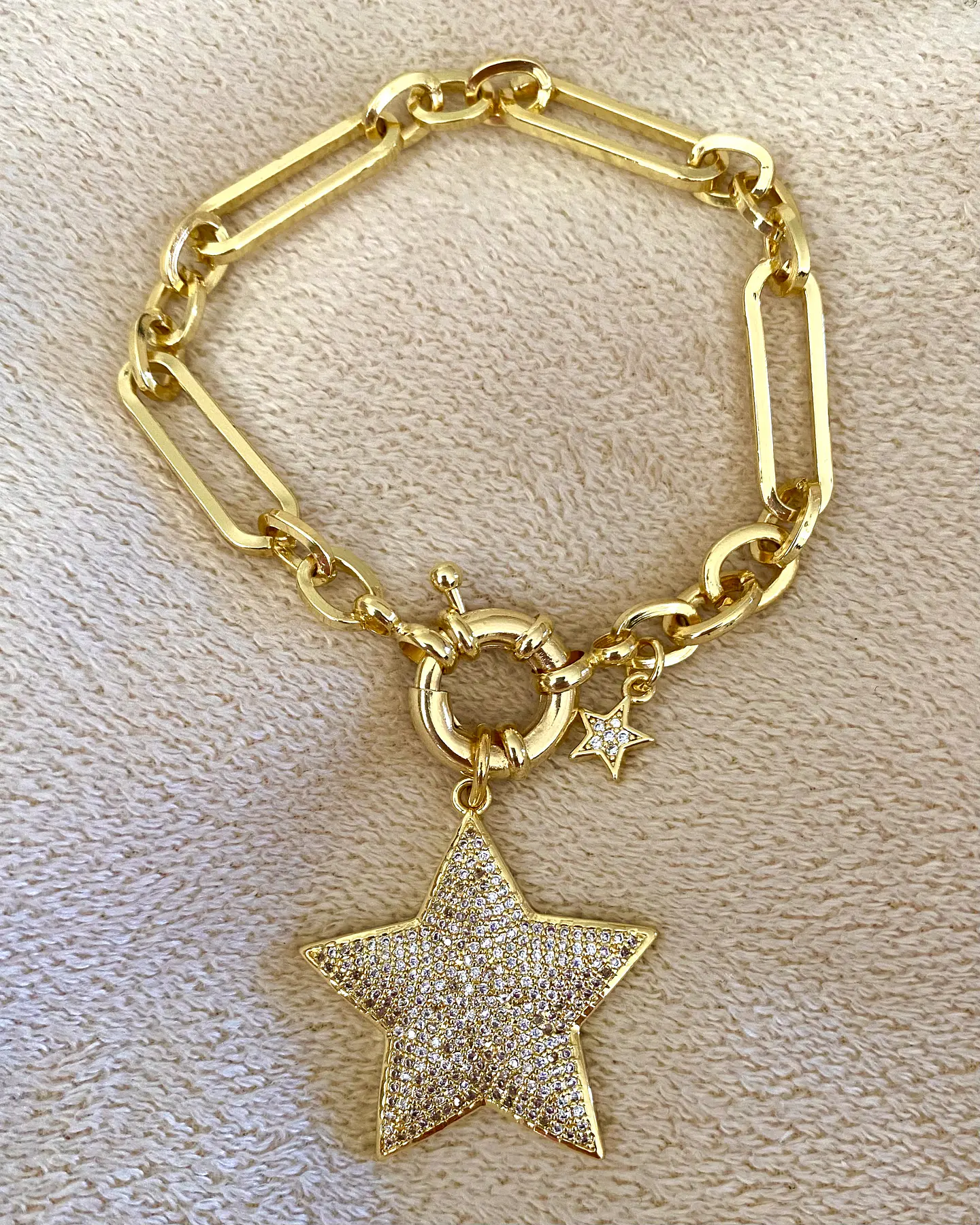 Pulsera Estrella Circones punto de luz gold 2
