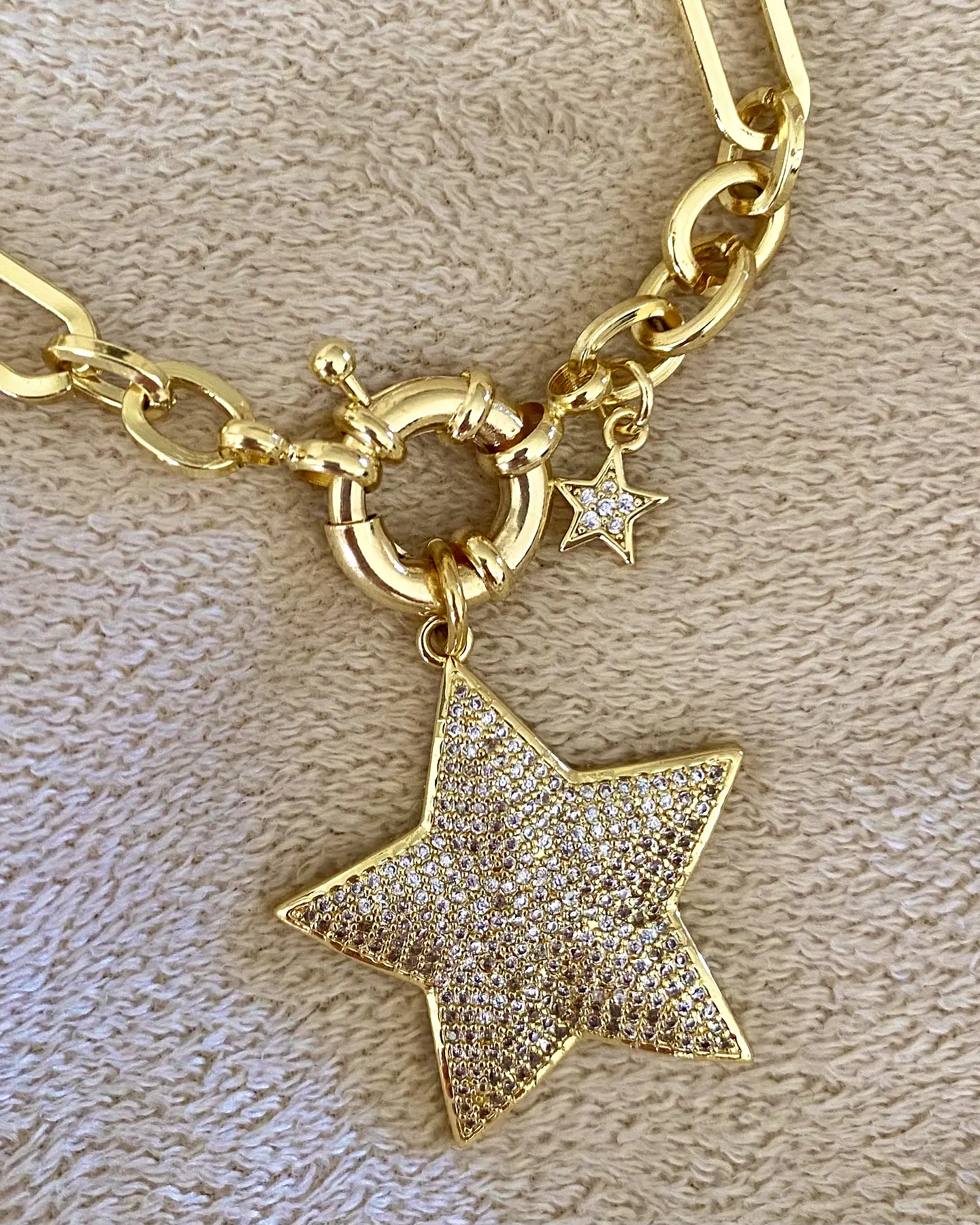 Pulsera Estrella Circones punto de luz gold 3