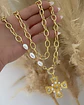 Collar XL Maxi Cruz Perlas Cristales Gold - Miniatura 6