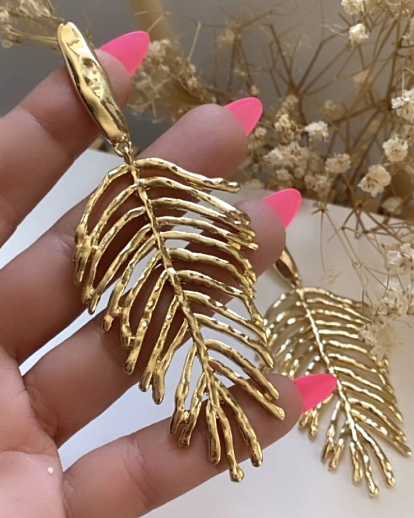 Aros Maxi Hoja Gold 3