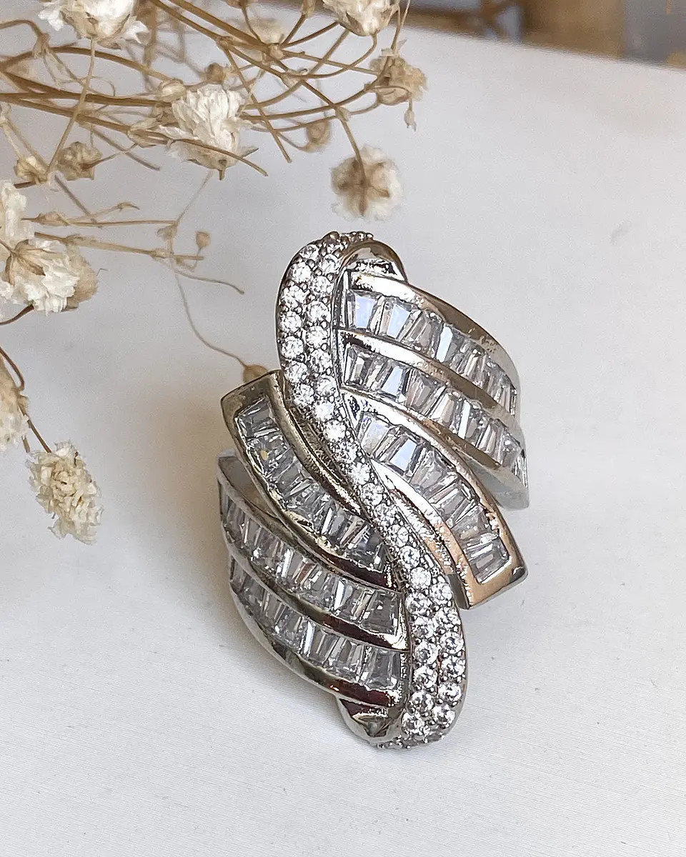 Anillo Monde Strass Silver 2