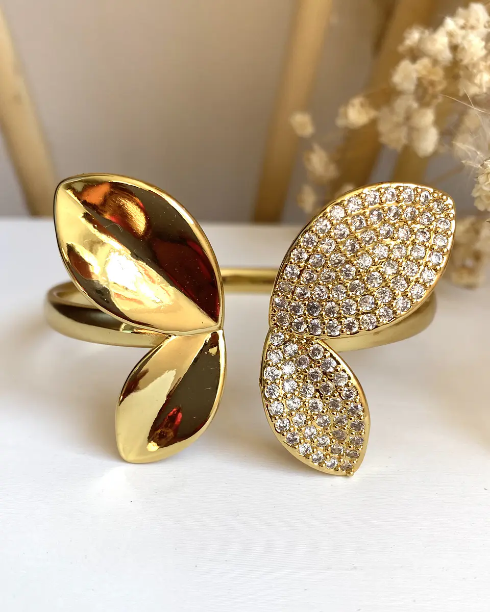 Brazalete Esclava Maxi Mariposa Gold  2