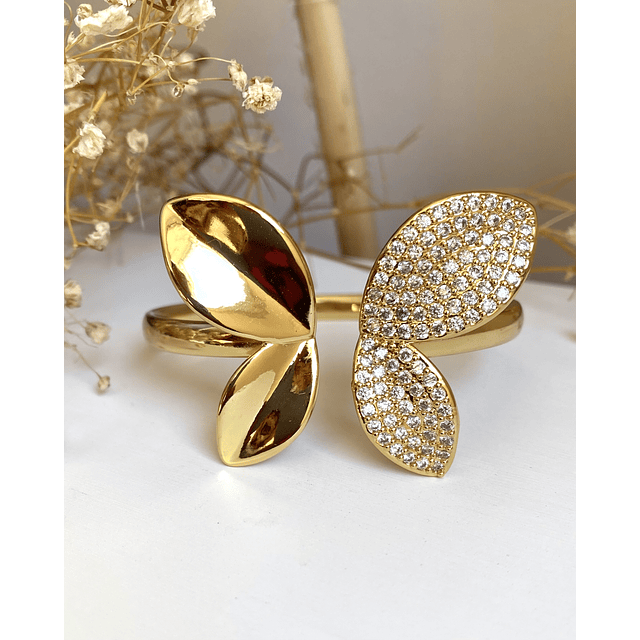 Brazalete Esclava Maxi Mariposa Gold 