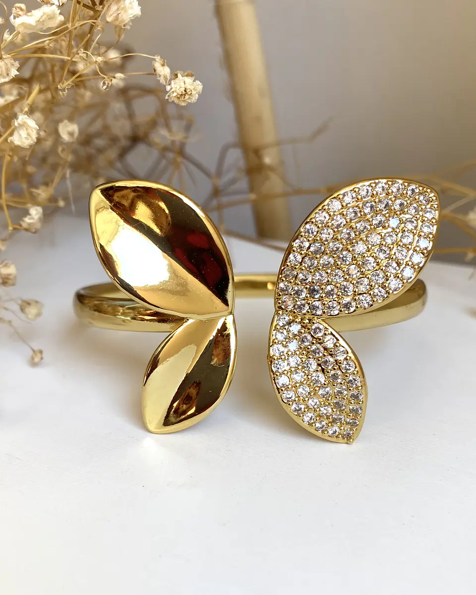 Brazalete Esclava Maxi Mariposa Gold  5
