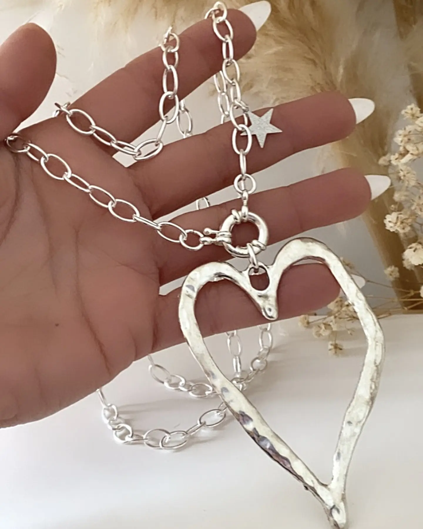Maxi Corazon Martillado Silver 6
