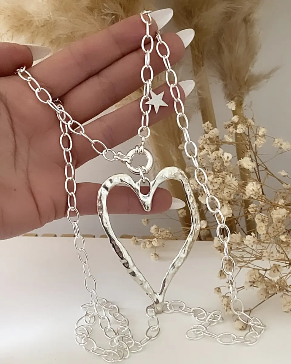 Maxi Corazon Martillado Silver 7