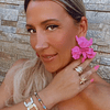 Aros maxi Flor Hawaii Fucsia