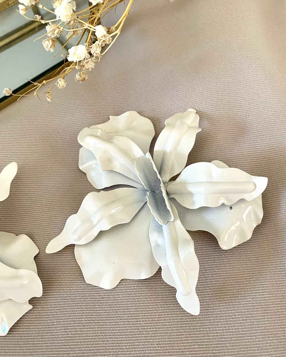 Aros maxi Flor Hawaii Blanco 4