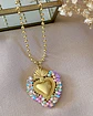 Collar Balines Corazón Sagrado Mostacillas Gold - Miniatura 3