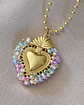 Collar Balines Corazón Sagrado Mostacillas Gold - Miniatura 4