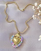 Collar Balines Corazón Sagrado Mostacillas Gold - Miniatura 6