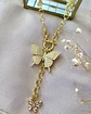  Collar Dúo de Mariposas Circones Gold - Miniatura 3