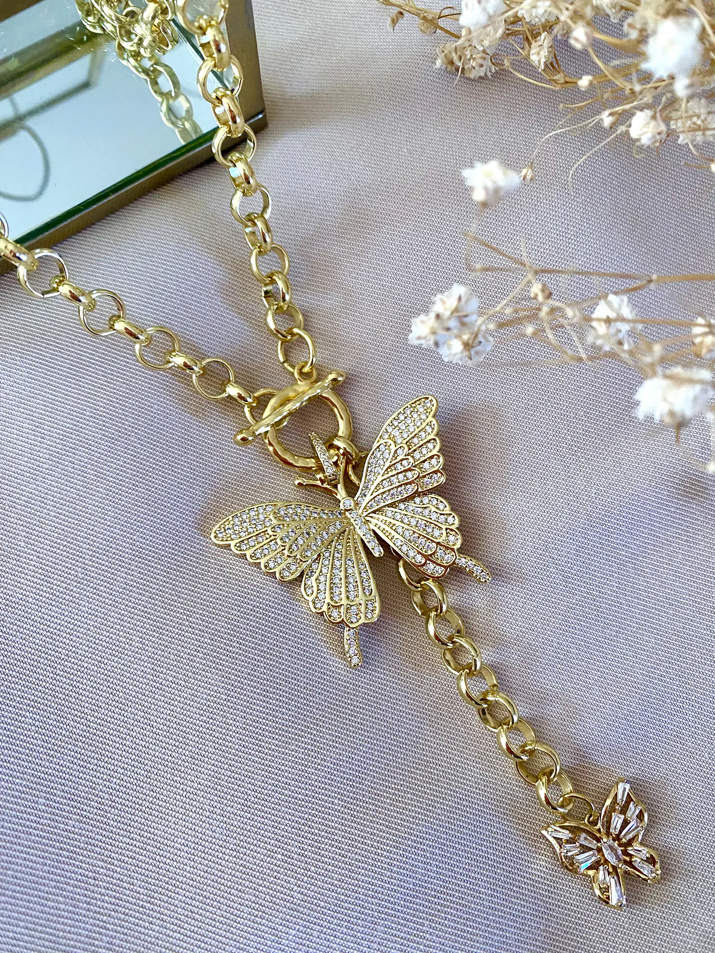  Collar Dúo de Mariposas Circones Gold 4