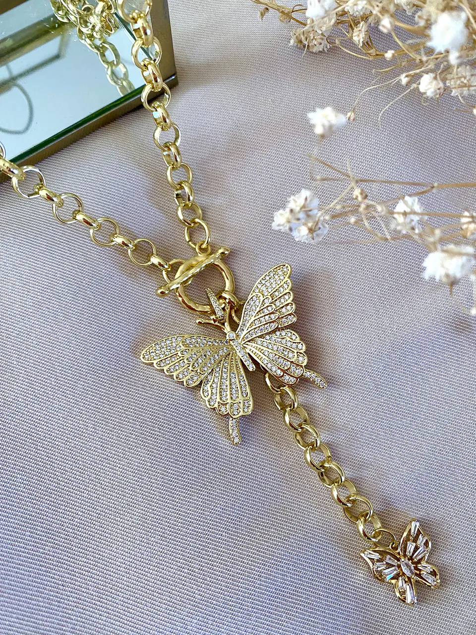  Collar Dúo de Mariposas Circones Gold 4