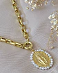 Collar Maxi Virgen Perlas con Eslabones macizos rectangulares - Miniatura 8