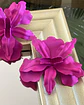 Aros maxi Flor Hawaii Fucsia - Miniatura 4