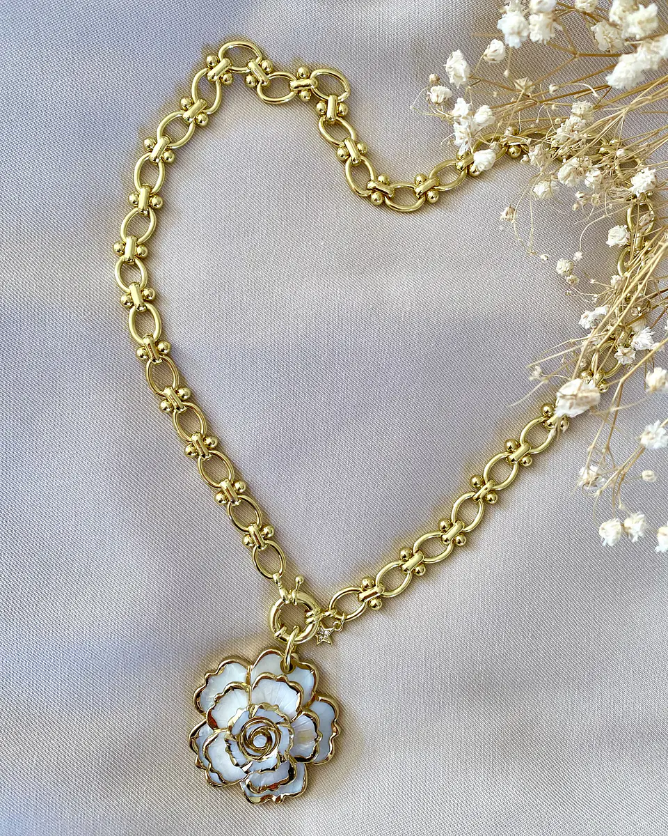 Collar Maxi Camelia Eslabones mixtos grandes Gold 3