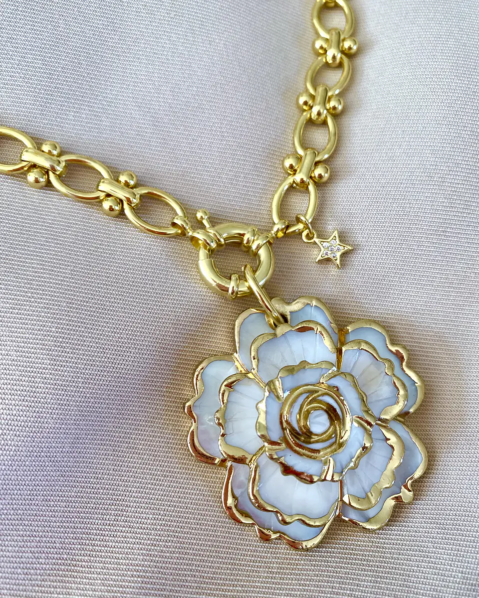 Collar Maxi Camelia Eslabones mixtos grandes Gold 4
