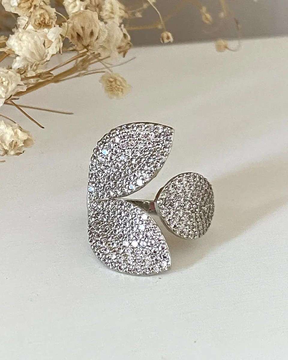 Anillo Hojas Médium Circones Silver 1