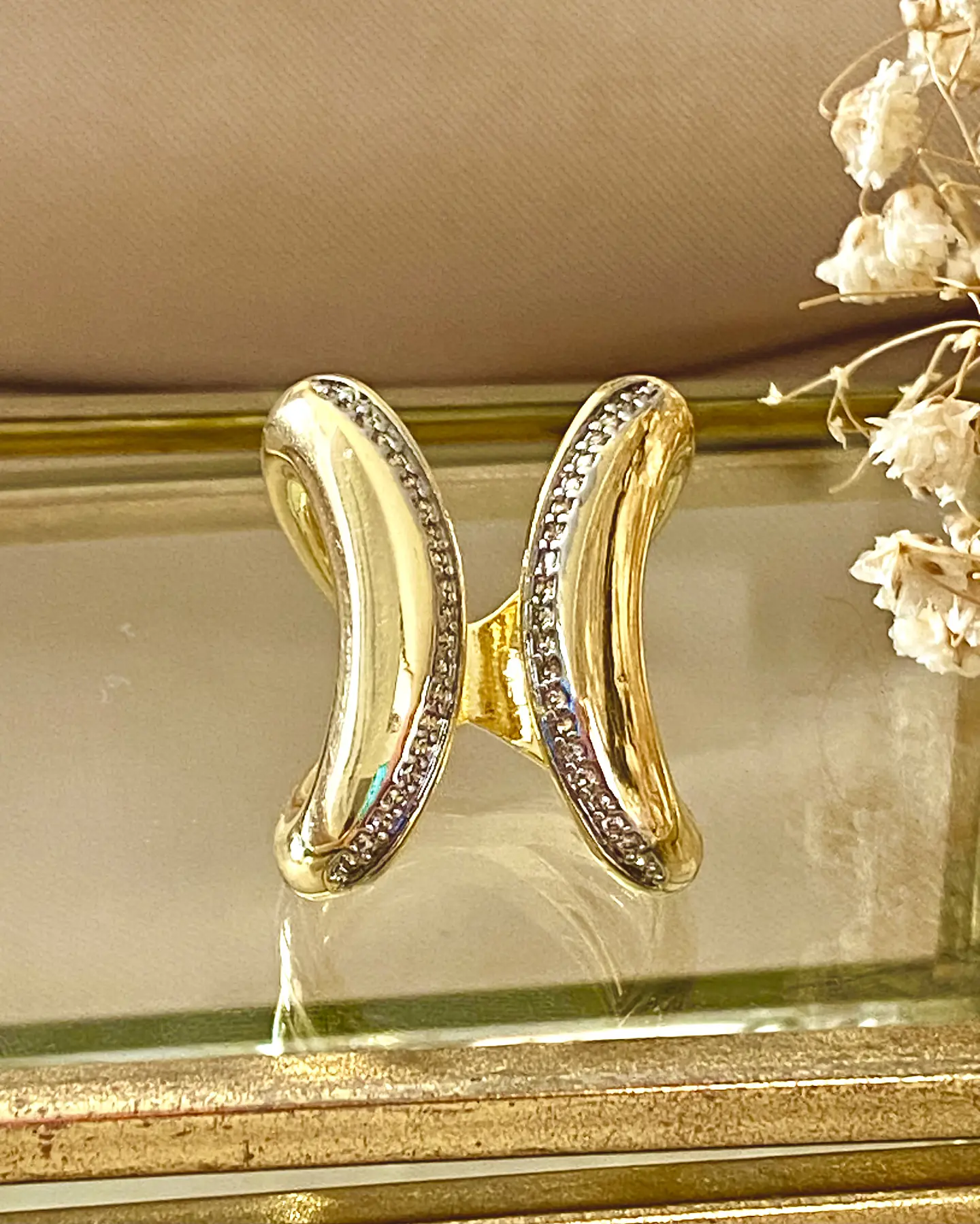 Maxi Anillo Elipse circones gold  3
