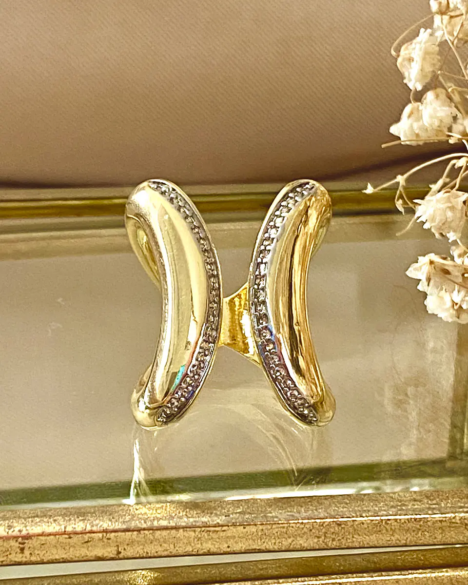 Maxi Anillo Elipse circones gold  3