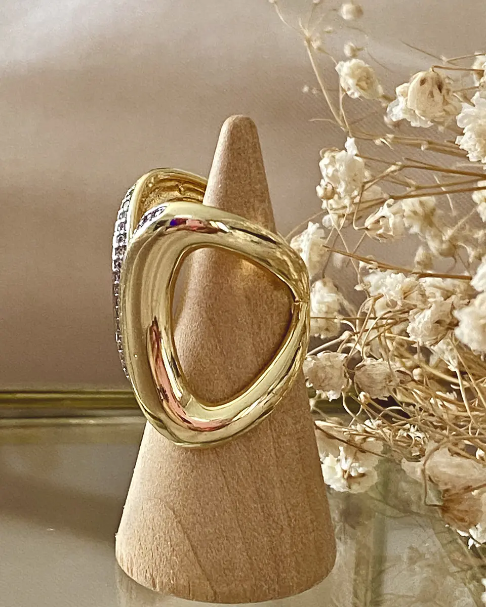 Maxi Anillo Elipse circones gold  4