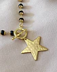 Collar Estrella eslabones cristal black facetados gold  - Miniatura 5