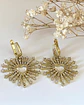 Aros Corazón Rayos Circones Gold  - Miniatura 1